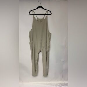 Jumpsuit  Lagenlook oversized relaxed fit Size XL tan  sleeveless neutral loose